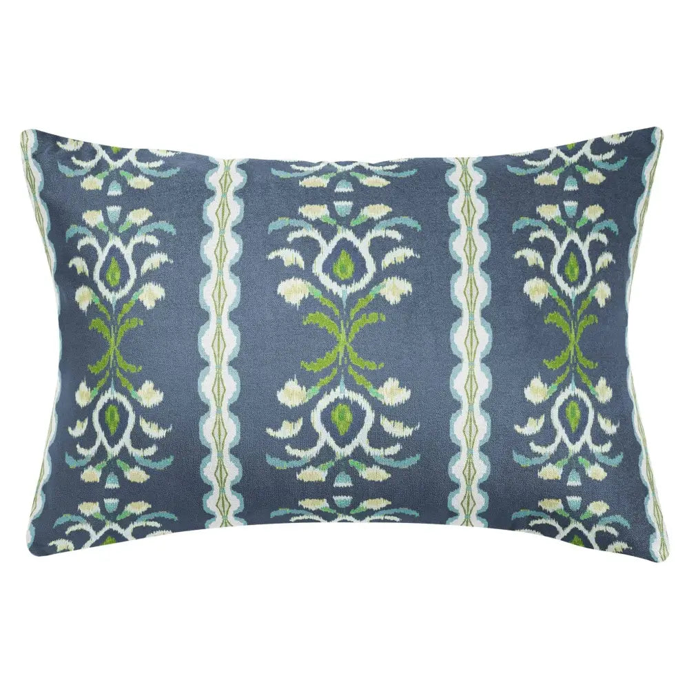 Rosemary Stripe Indigo Decorative Pillow - 22” x 22” Throw Pillow