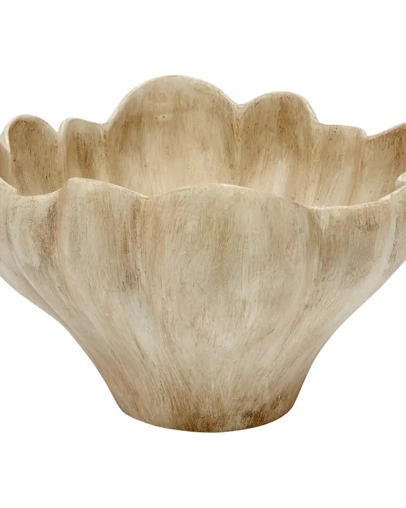 ROUND HARDING BOWL WITH BROWN WASH FINISH - Bowl