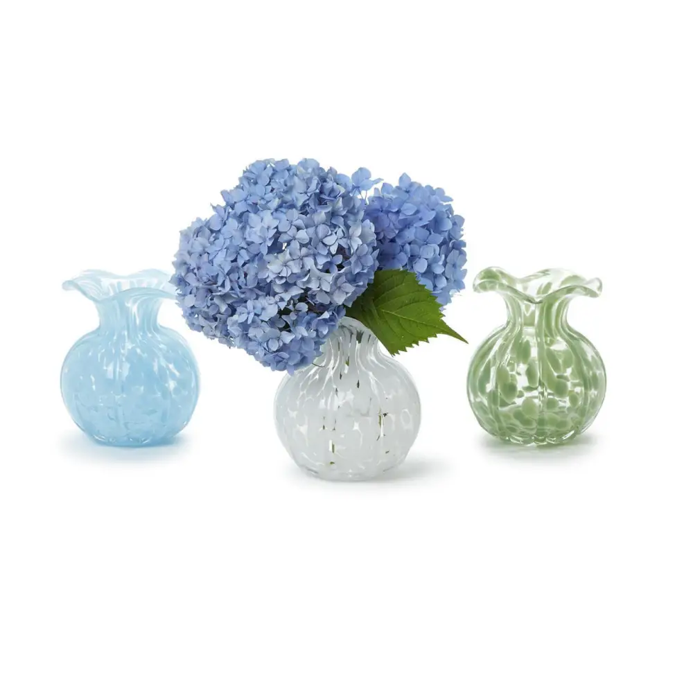 RUFFLED EDGE VASE - GREEN - VASE