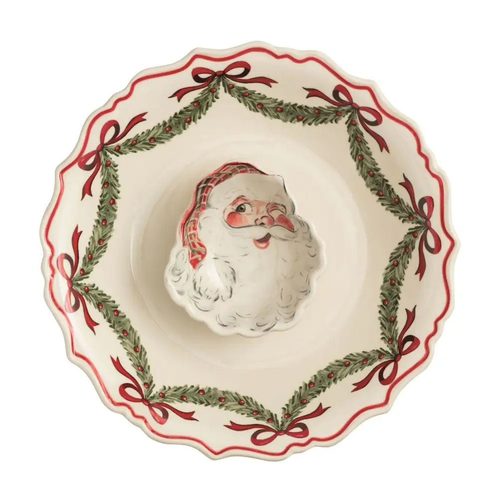 Santa Chip & Dip Set - christmas serveware
