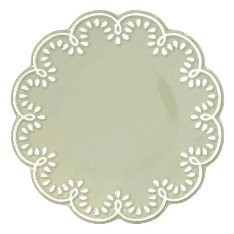 Scalloped Appetizer Plate - Green - Appetizer Plate