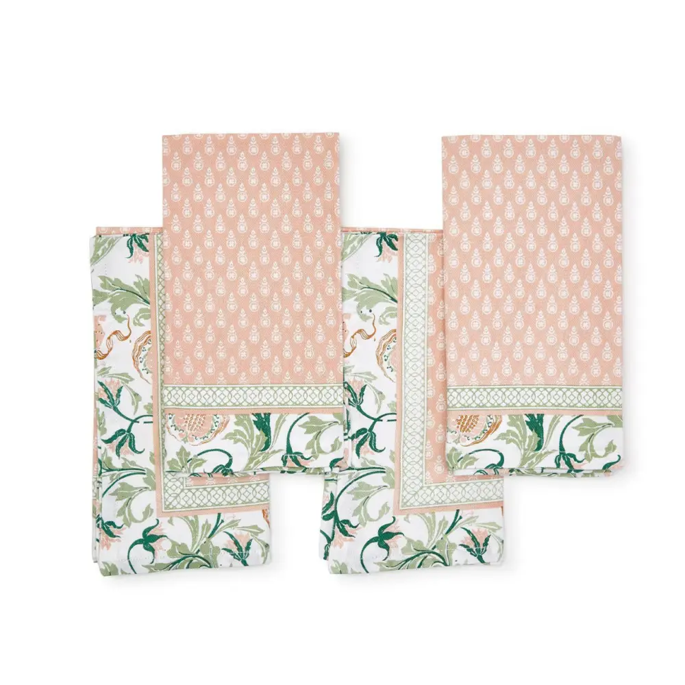 SET OF 4 FLORAL NAPKINS - NAPKINS