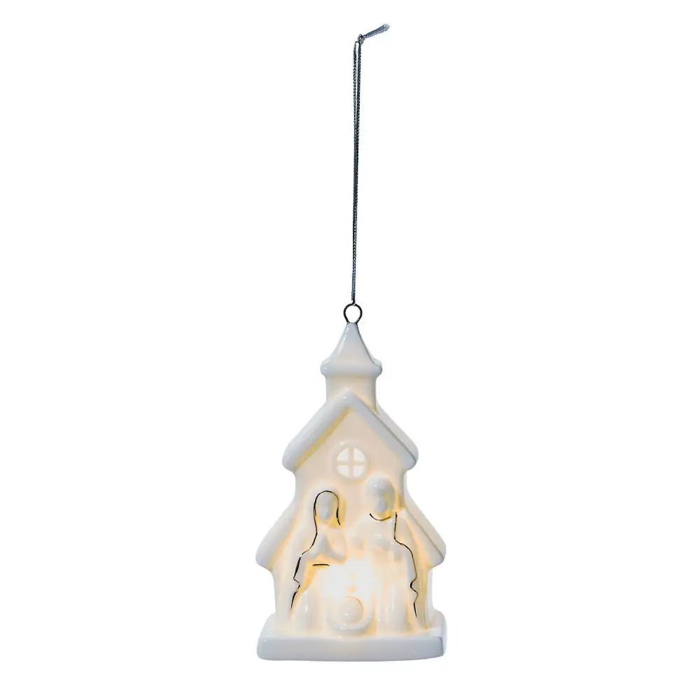 Starry Manger Light-Up Keepsake Ornament - House - ornament