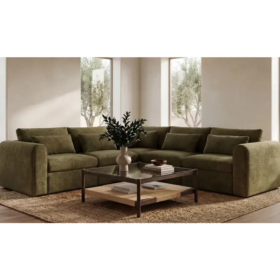 Swift Classic L Modular Sectional Dark Green - Sectional