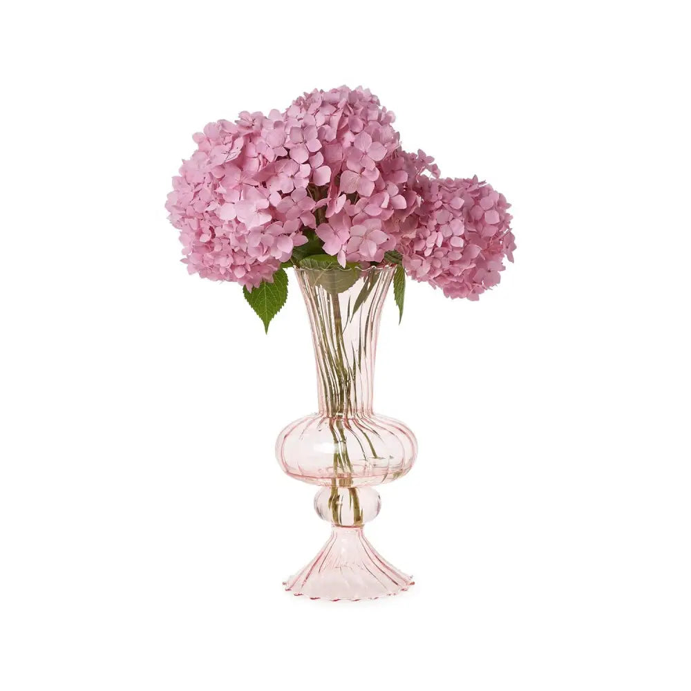 SWIRL HAND-BLOWN GLASS VASE - PINK - VASE