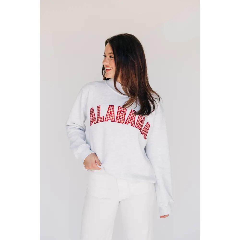 The Mallory Mockneck Alabama Gingham | Ash