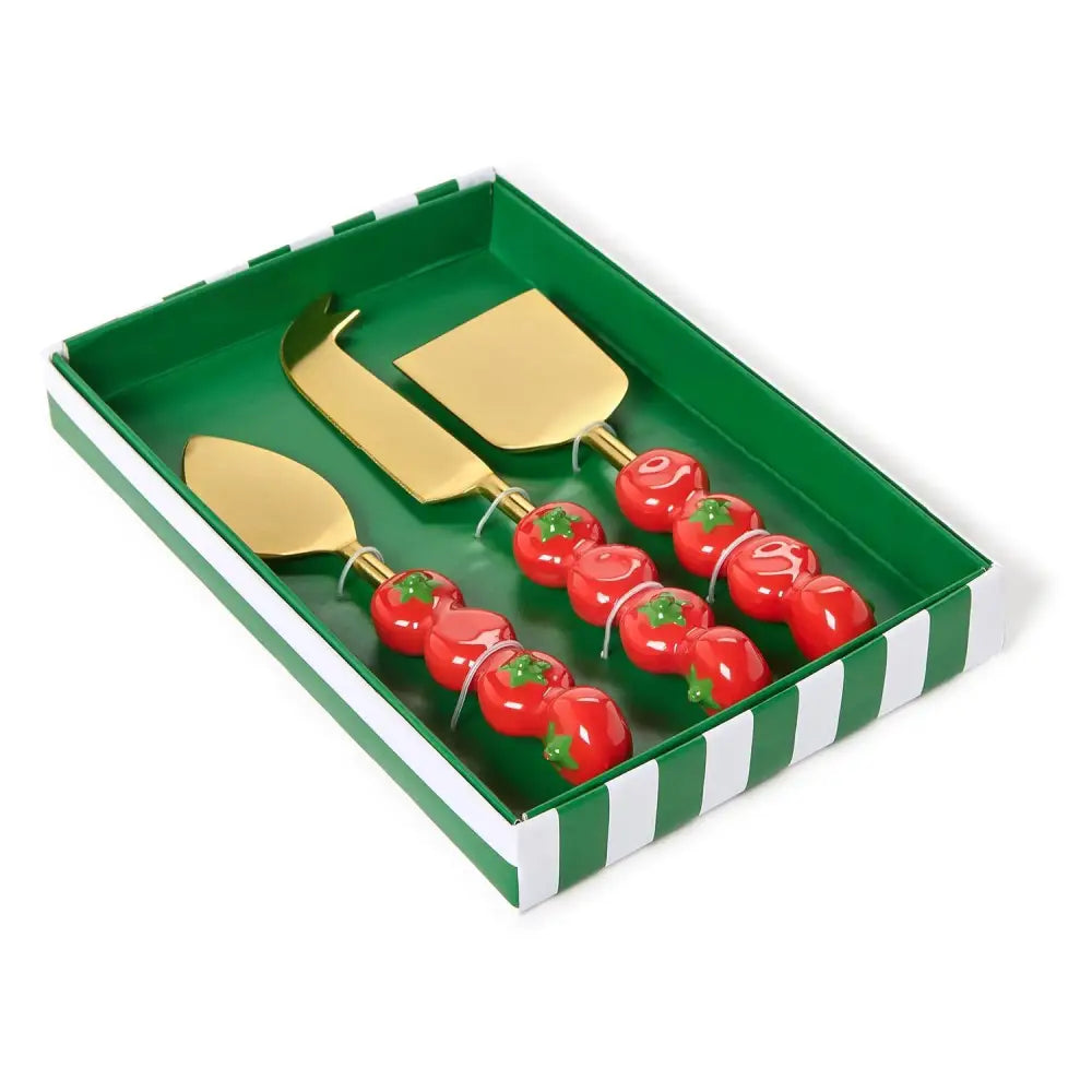 Tomato Set of 3 Cheese Knives in Gift Box - Cheese Knives