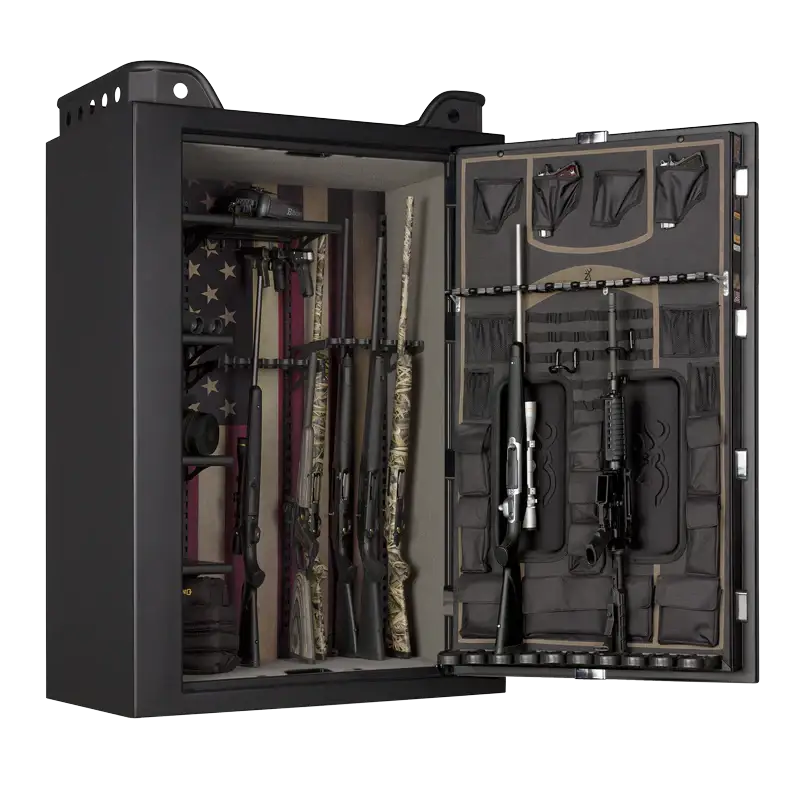 U.S. SERIES 49 - STAR & STRIPES - SATIN BLACK - Gun Safe