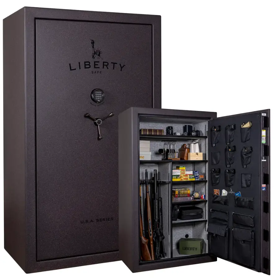 USA 50 - Red Forged Textured - Electronic Lock - Electronic - Gun Safe
