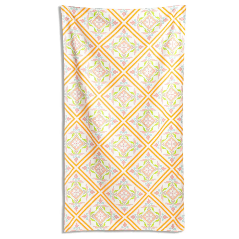 Verona Giant Beach Towel White/Multi 40x70