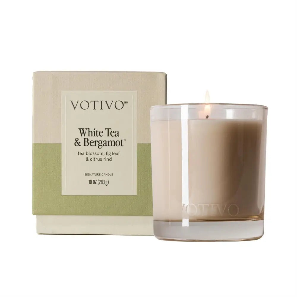 Votivo 10oz. Candle - White Tea & Bergamot - CANDLE