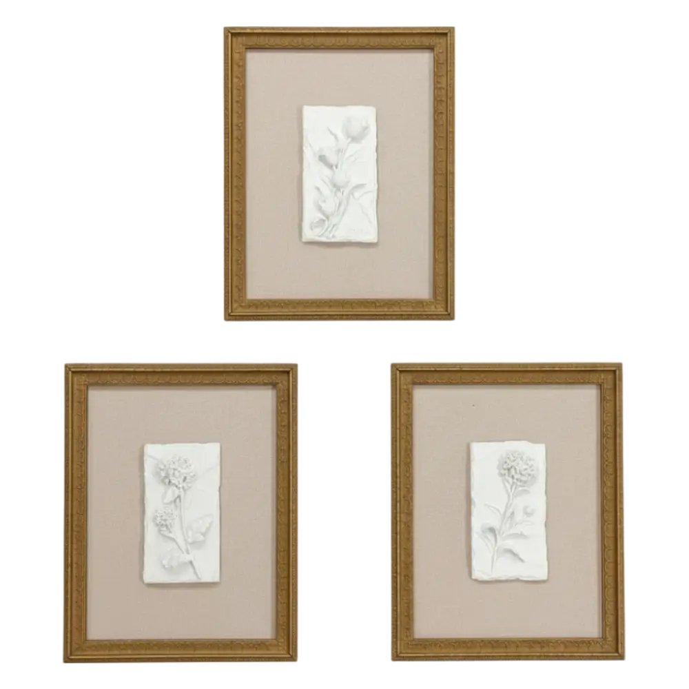 WA120 Botanical Wall Art - (Set of 3) 10.5’’ x 1.25’’ x 13.25’’ PK 2