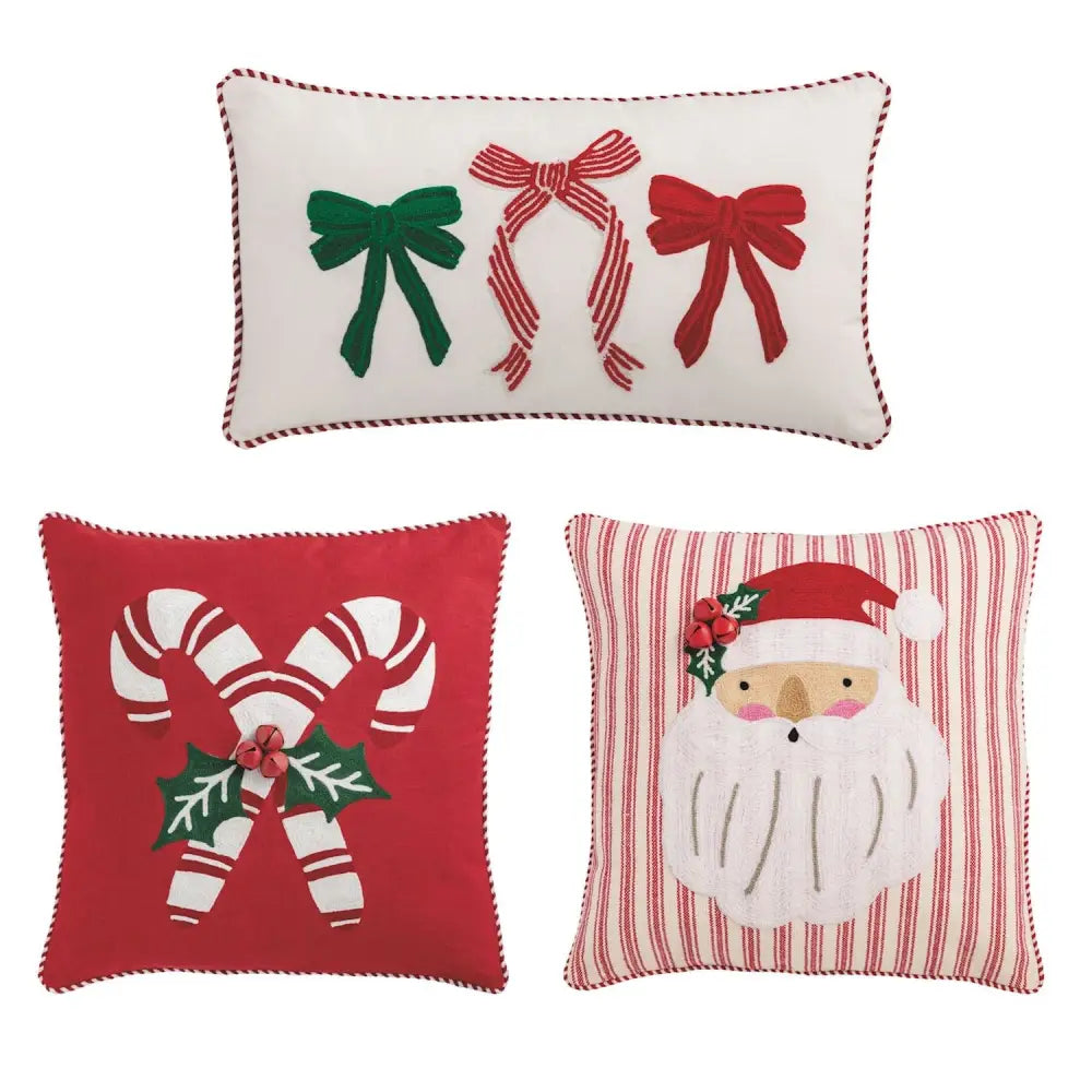Whimsy Christmas Embroidered Pillows - Christmas Pillow