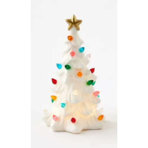 White Lighted Christmas Tree - Christmas Decor