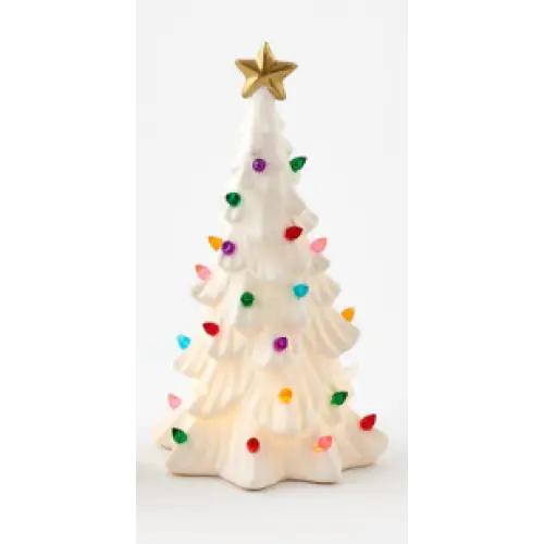 White Lighted Christmas Tree - Christmas Decor