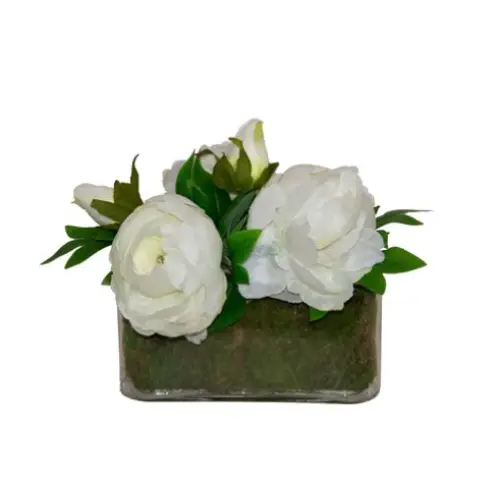 White Peony with Glass - Botanicals