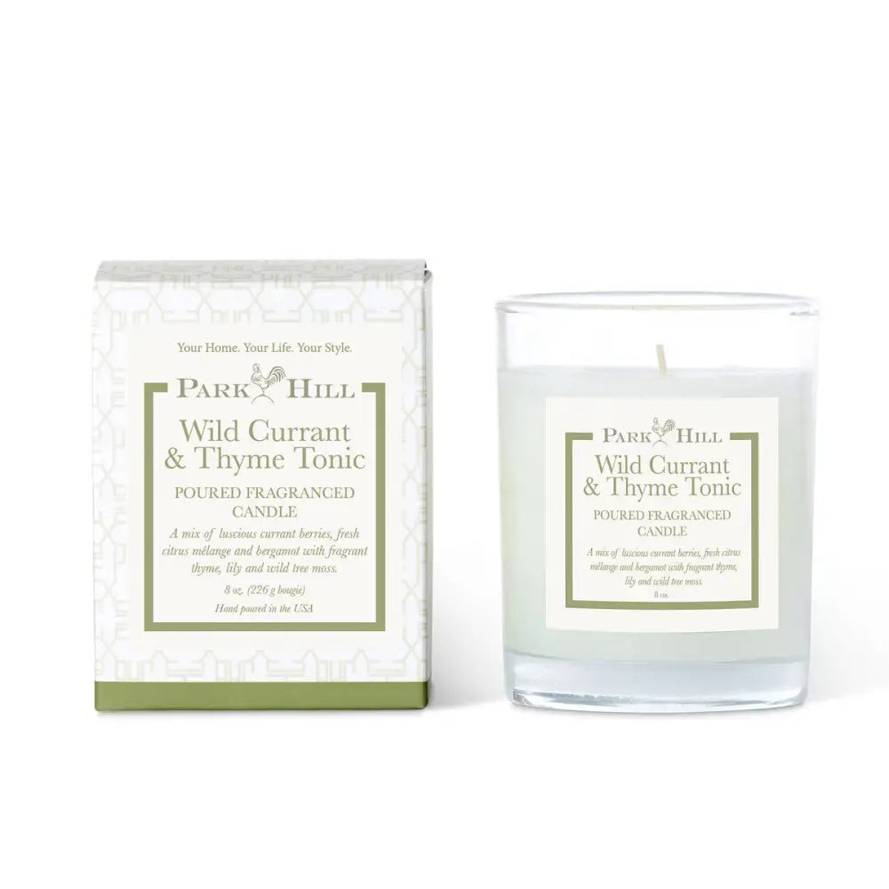 Wild Currant & Thyme Tonic Boxed Poured Glass Candle - Candle