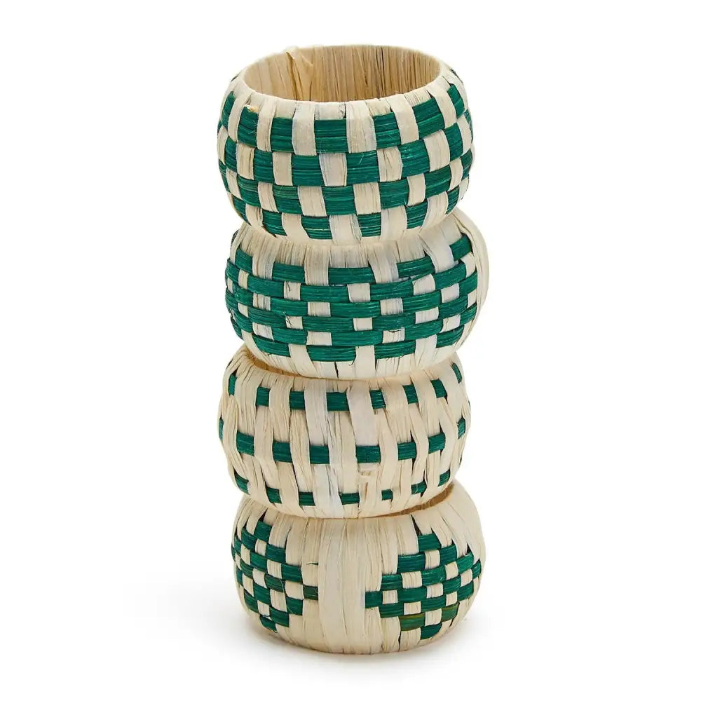 Woven Garden Set of 4 Napkin Rings - Napkin Rings