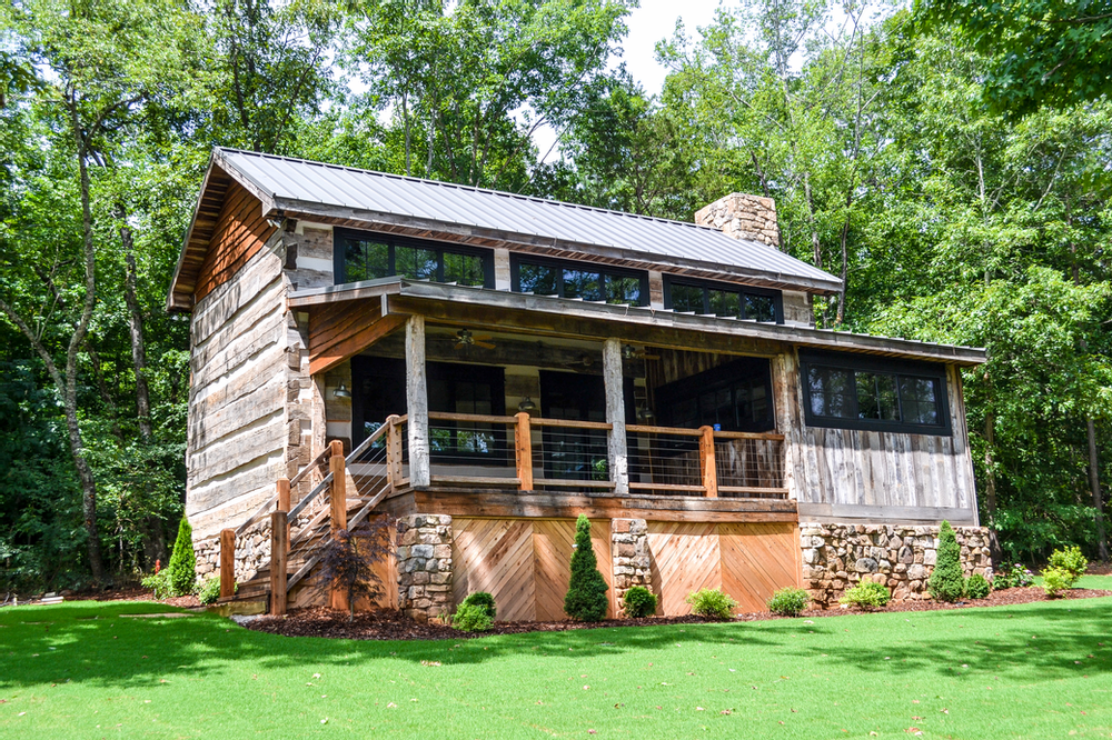 Haley Cabin, and since then, interior walls went up, stones were laid and the finishing touches were set in place. Almost 200 years in the making and this old cabin has a whole new family and life of its own.