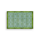 Blue & Green Chinoiserie Vinyl Floor Mat - Large