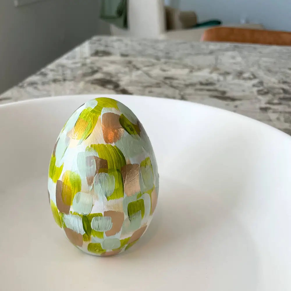 Green Gold and Copper Egg