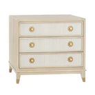 3 Drawer Nightstand with Grasscloth - Nightstand