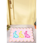 Colorful Bunnies Vinyl Floor Mat