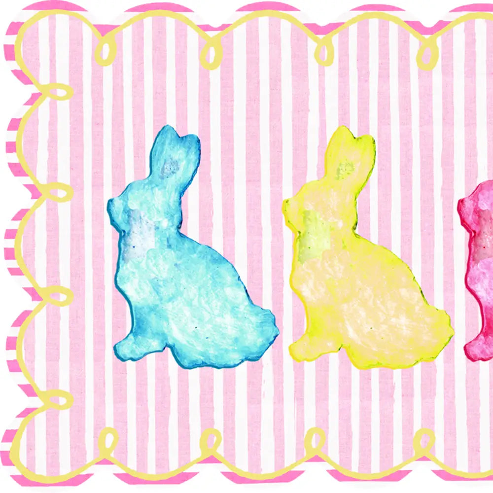 Colorful Bunnies Vinyl Floor Mat