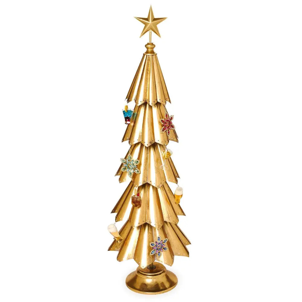 59’’ Gold Christmas Tree with Star Topper - Christmas Decor