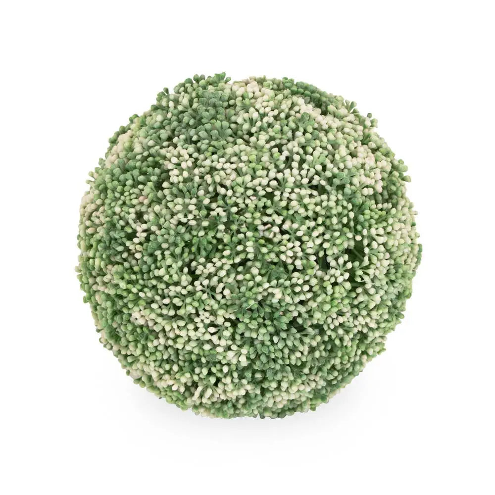 7’’ Dia. White Floral Mulberry Ball