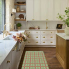 Red & Green Talavera Tiles Vinyl Floor Mat - Large