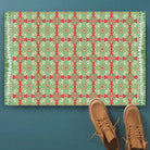 Red & Green Talavera Tiles Vinyl Floor Mat - Large
