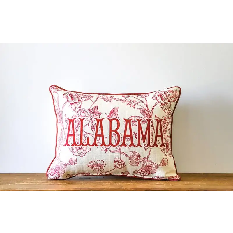 Alabama Toile Piped Pillow