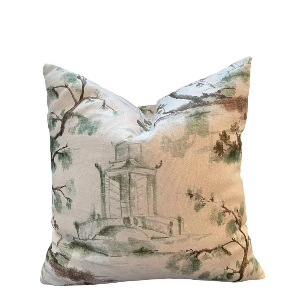 Ally Toile Throw Pillow with Feather Insert
