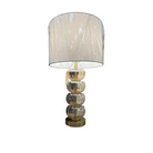 Amber Glass and Gold Table Lamp - Table Lamp