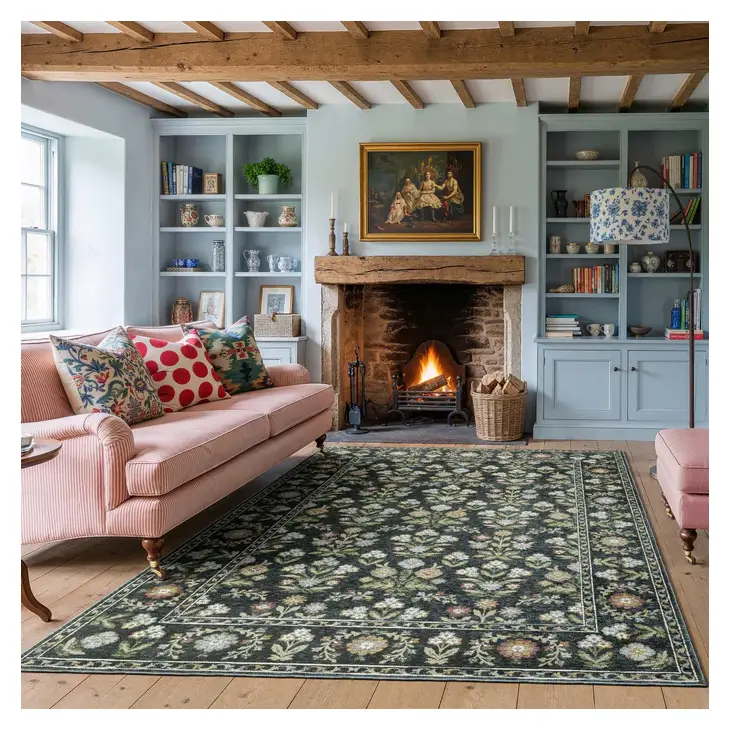 Andorra Floral Area Rug - Area Rugs