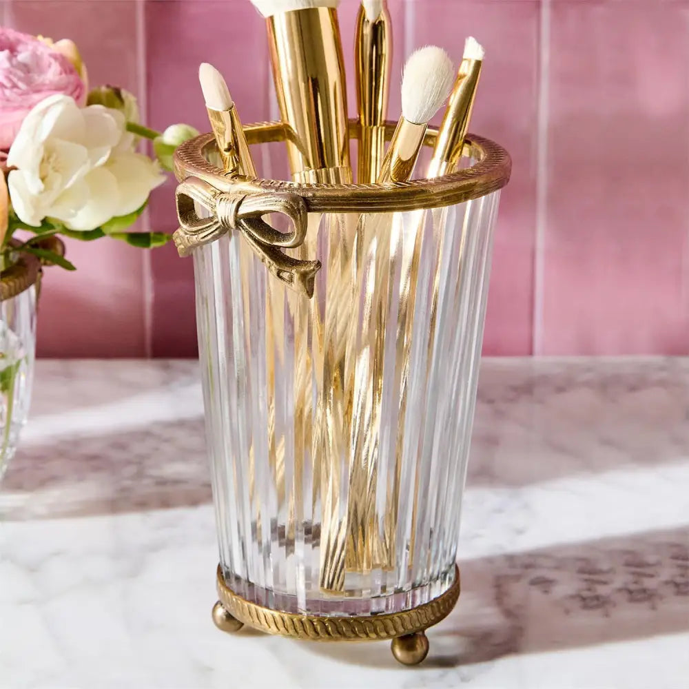 Antique Gold Glass Vase - Vase
