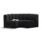 Arc 80’’ Velvet Upholstered 3pc. Modular Sectional - Armless Sofa