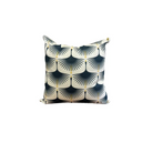 Art Deco Swans Pillow Cover - Navy 18x18