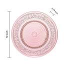 Art Deco Vintage Crystal Pink Plates | Set of 6 Plate