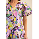 Balloon Sleeve Floral Printed Mini Dress