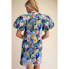 Balloon Sleeve Floral Printed Mini Dress