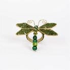 Beaded Green Dragonfly Bug Napkin Ring (PK/12)