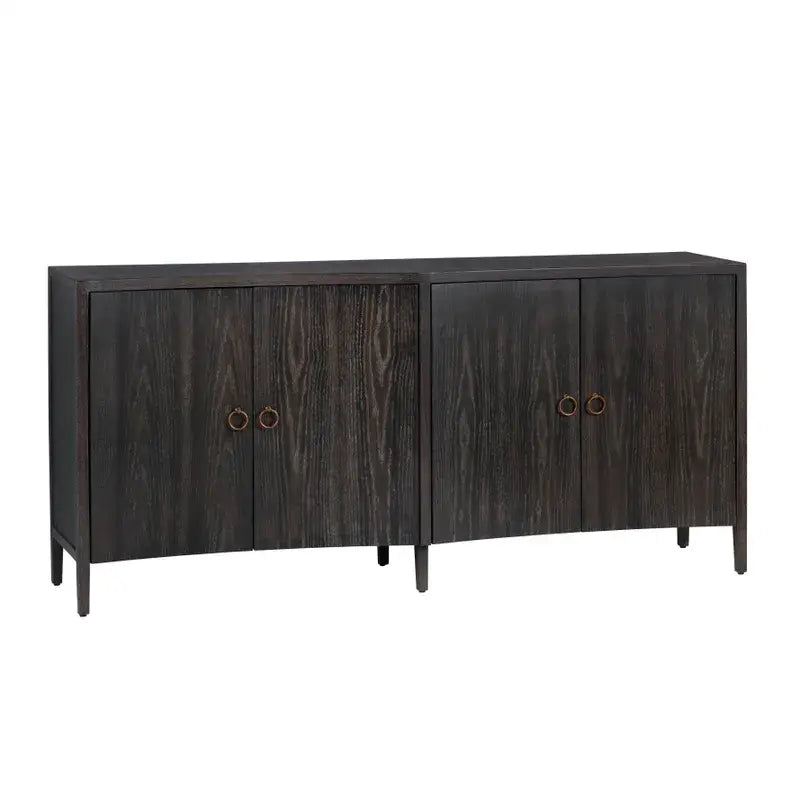 Black Four Door Sideboard - Cabinet