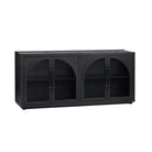 Black Four-Door Sideboard - Cabinet