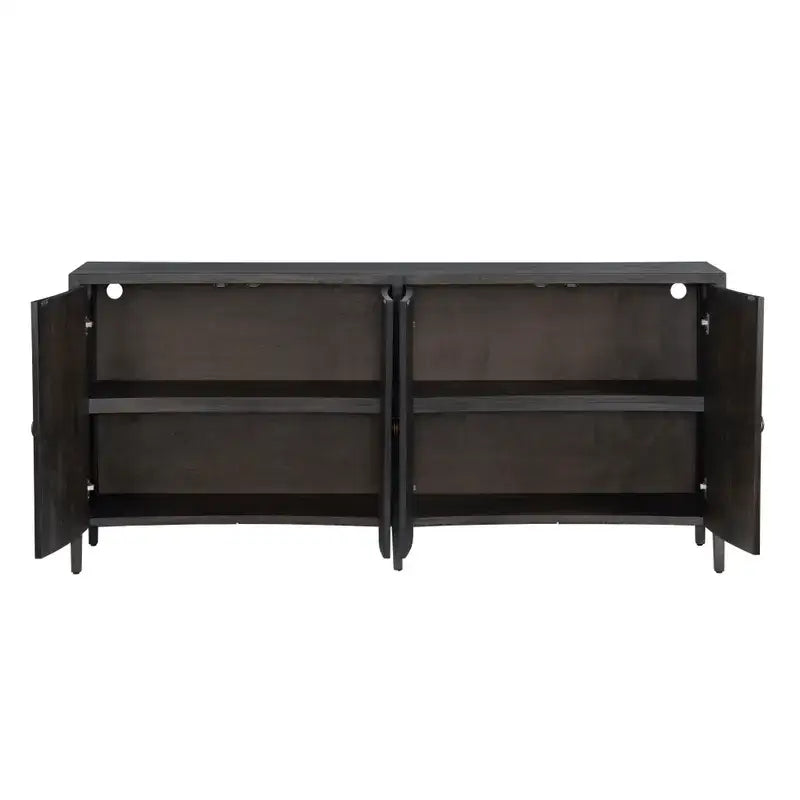 Black Four Door Sideboard - Cabinet