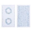 Blue and White Christmas Dish Towels - Wreath - Dish Towel