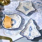 Blue and White Christmas Ornament Tidbit Dish - Christmas Decor