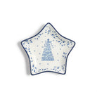 Blue and White Christmas Ornament Tidbit Dish - Star - Christmas Decor
