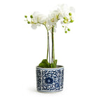 Blue and White Lotus Flower Vase/Planter - Planter